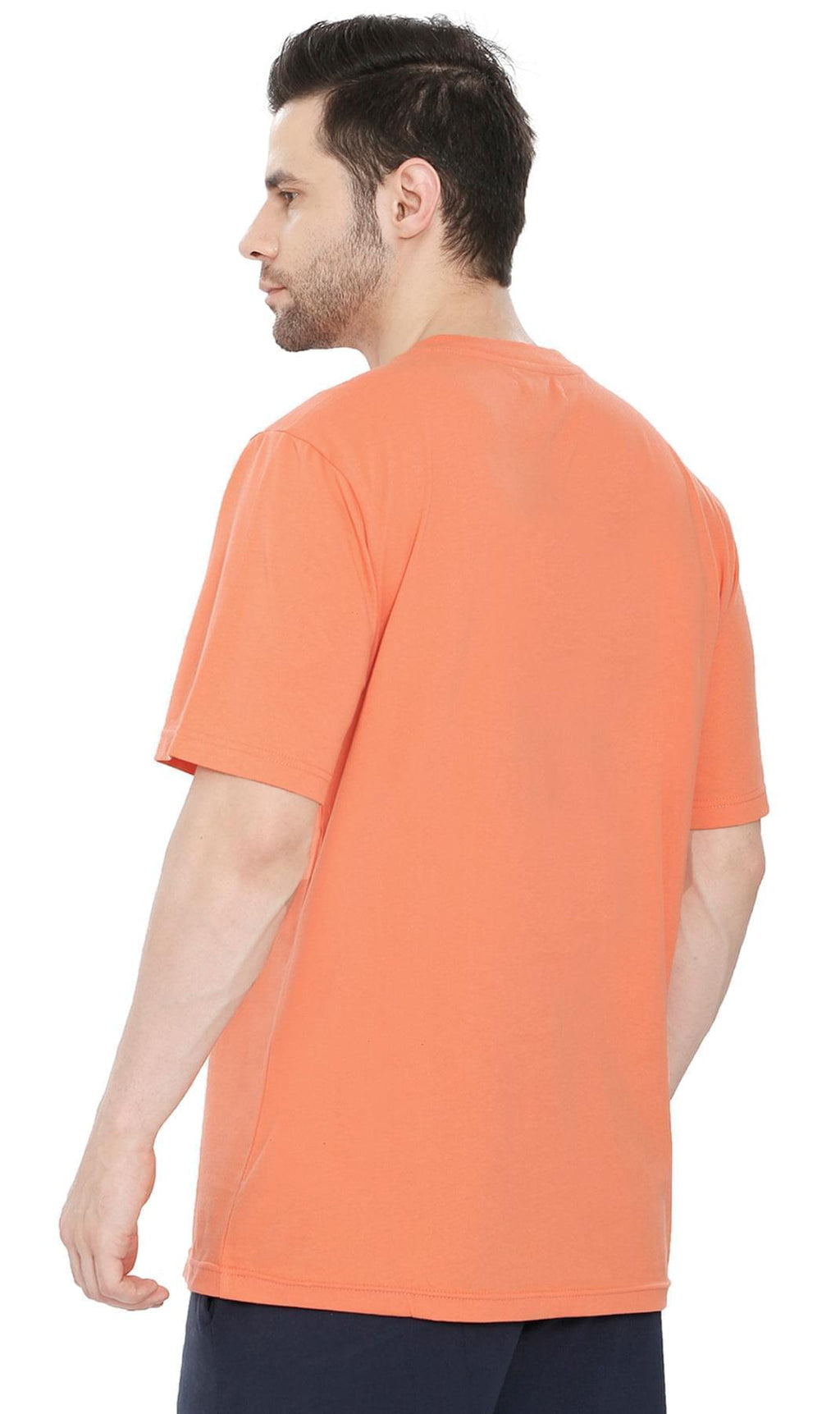 Men's Heavyweight Short Sleeve V-Neck T-Shirt – Relaxed Fit Cotton Blend with Pocket