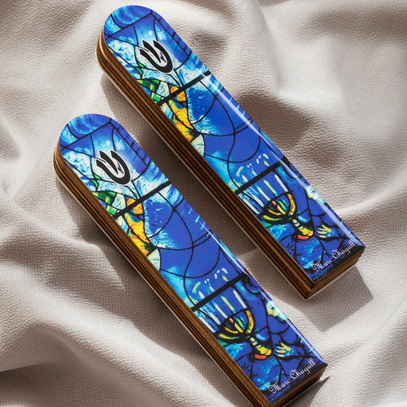 Designed Wooden Mezuzah Case – Modern Judaica Art | Chagall Series