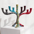Modern Stainless Steel Hanukkah Menorah – Safari Style Series