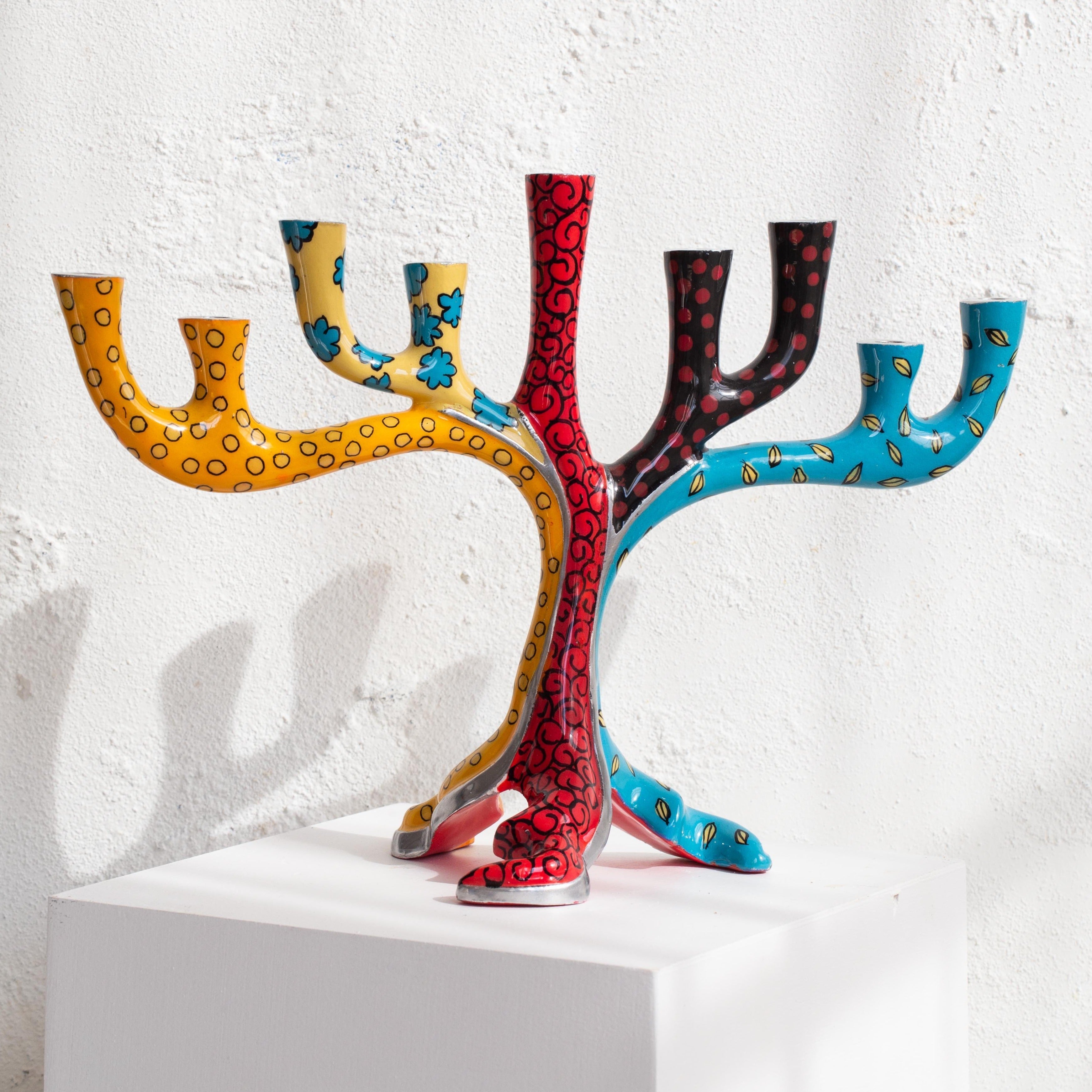Decorative Stainless Steel Menorah – Safari Style Series