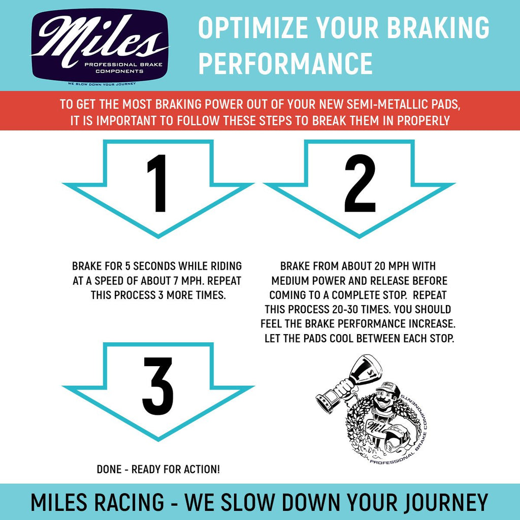 Miles Racing - Disc Pads Semi Metallic - Hayes MX1, MX9, HFX-Mag, HFX-9, Promax - MI-MET-41