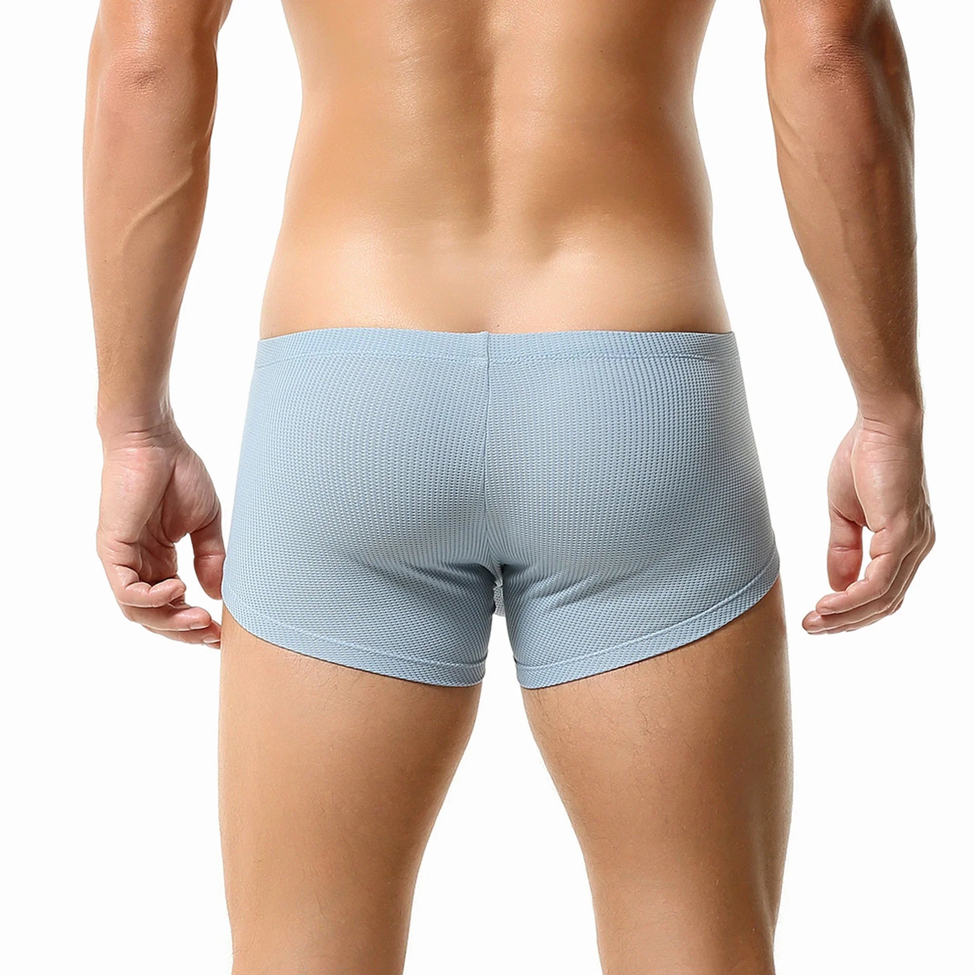 Men’s Breathable Solid Color Boxer Briefs