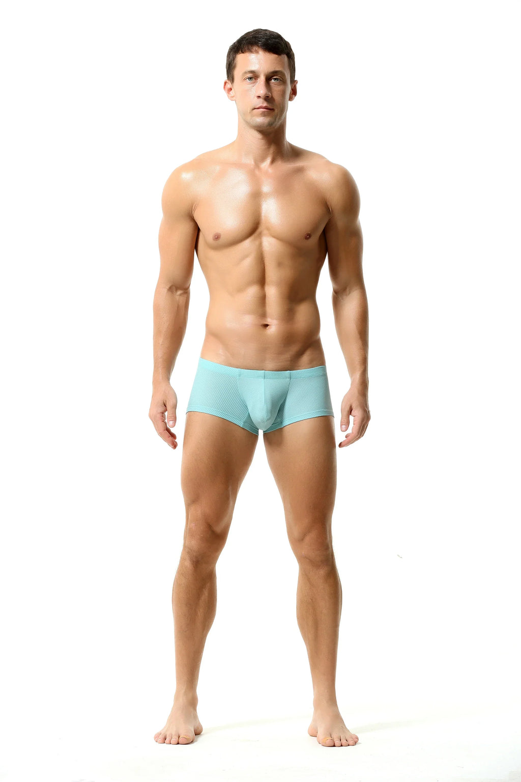 Men’s Breathable Solid Color Boxer Briefs