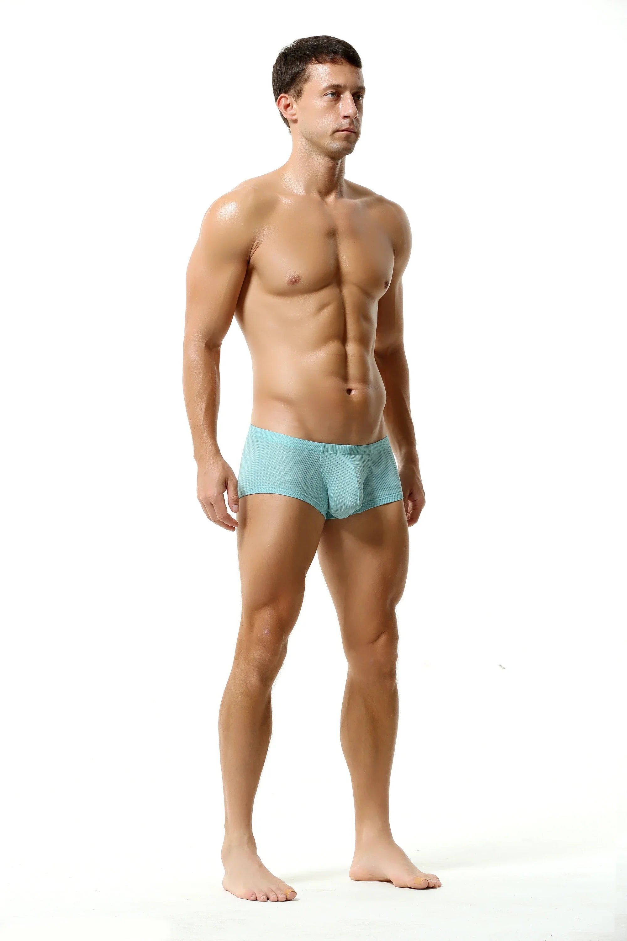 Men’s Breathable Solid Color Boxer Briefs