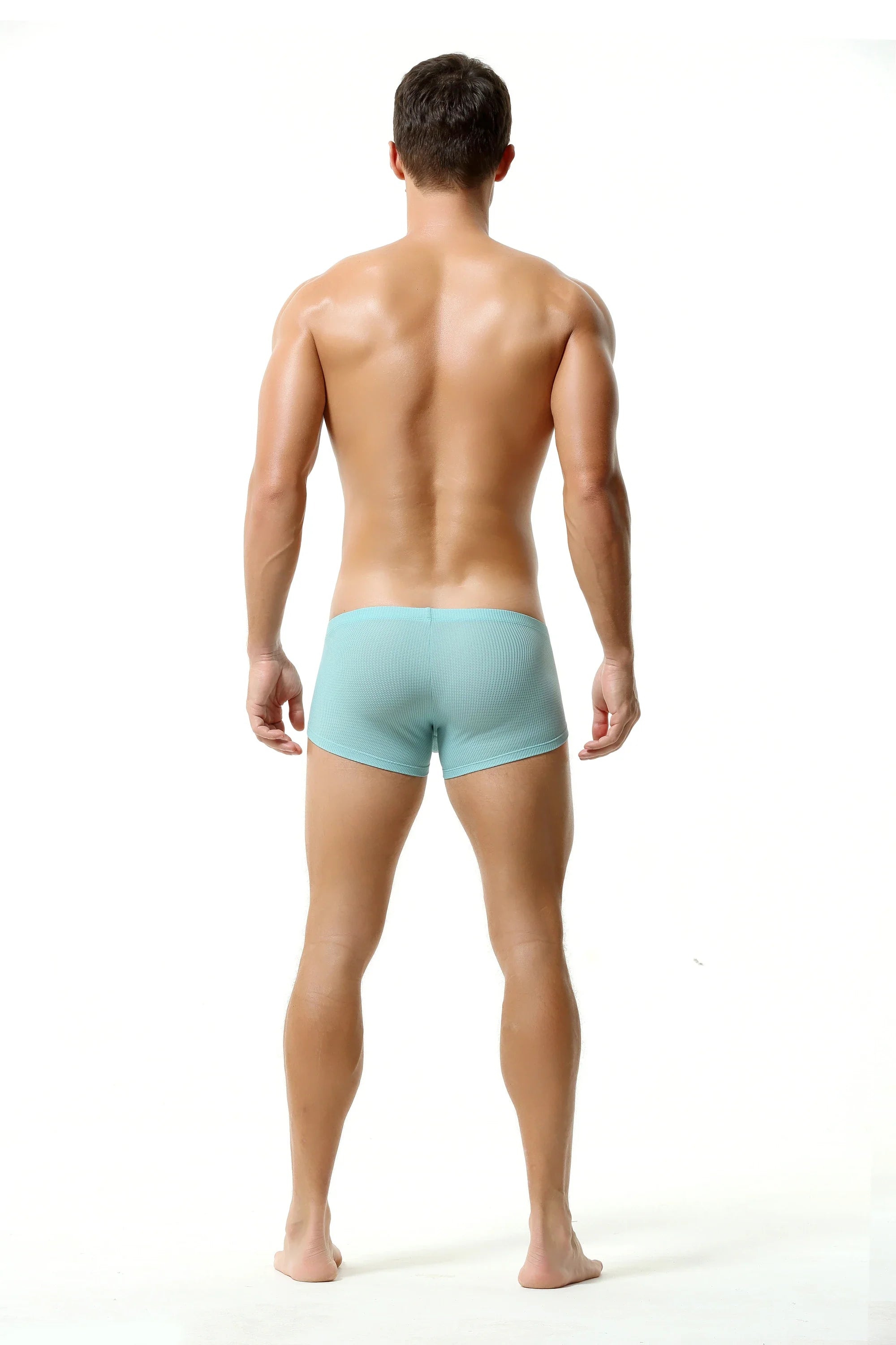 Men’s Breathable Solid Color Boxer Briefs