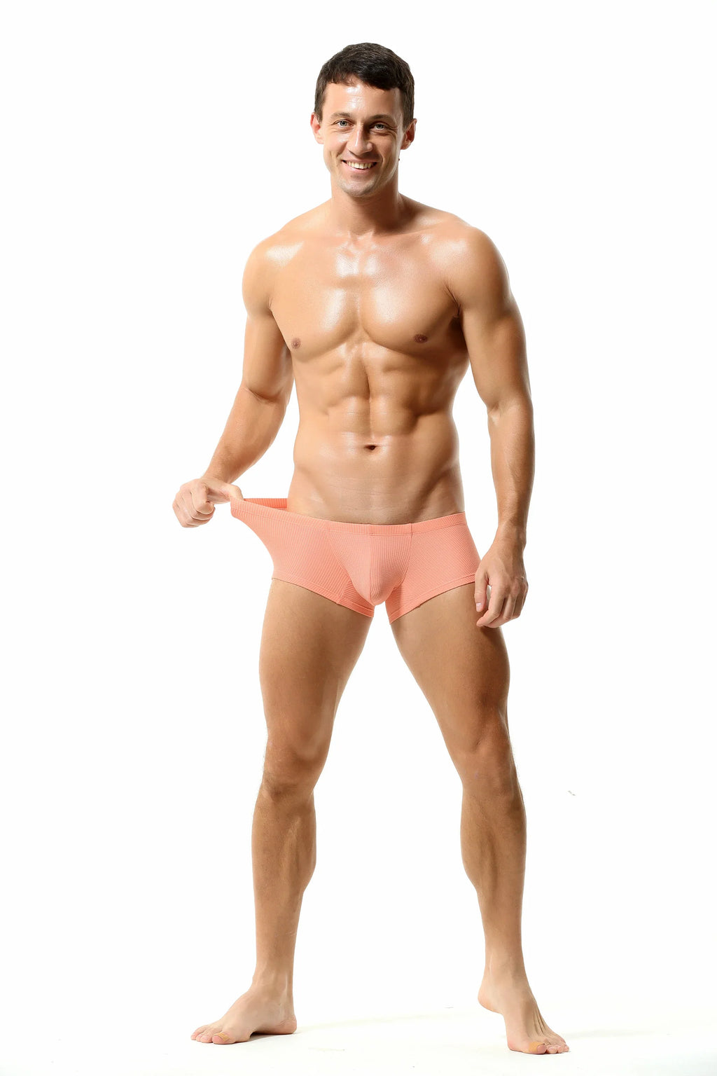 Men’s Breathable Solid Color Boxer Briefs