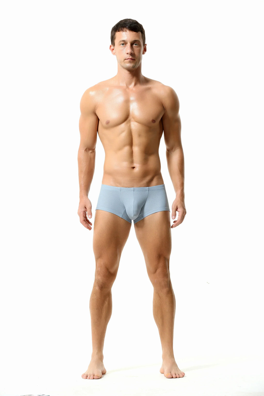 Men’s Breathable Solid Color Boxer Briefs
