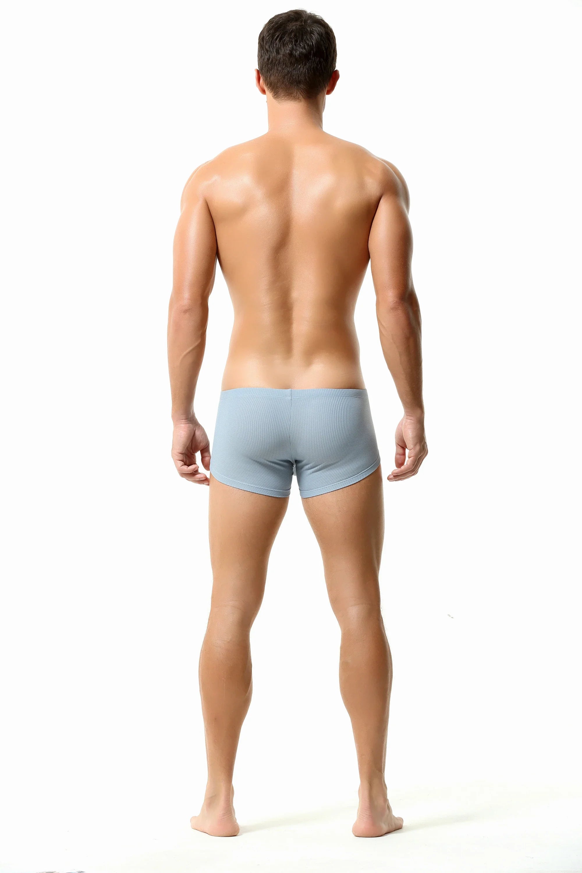 Men’s Breathable Solid Color Boxer Briefs
