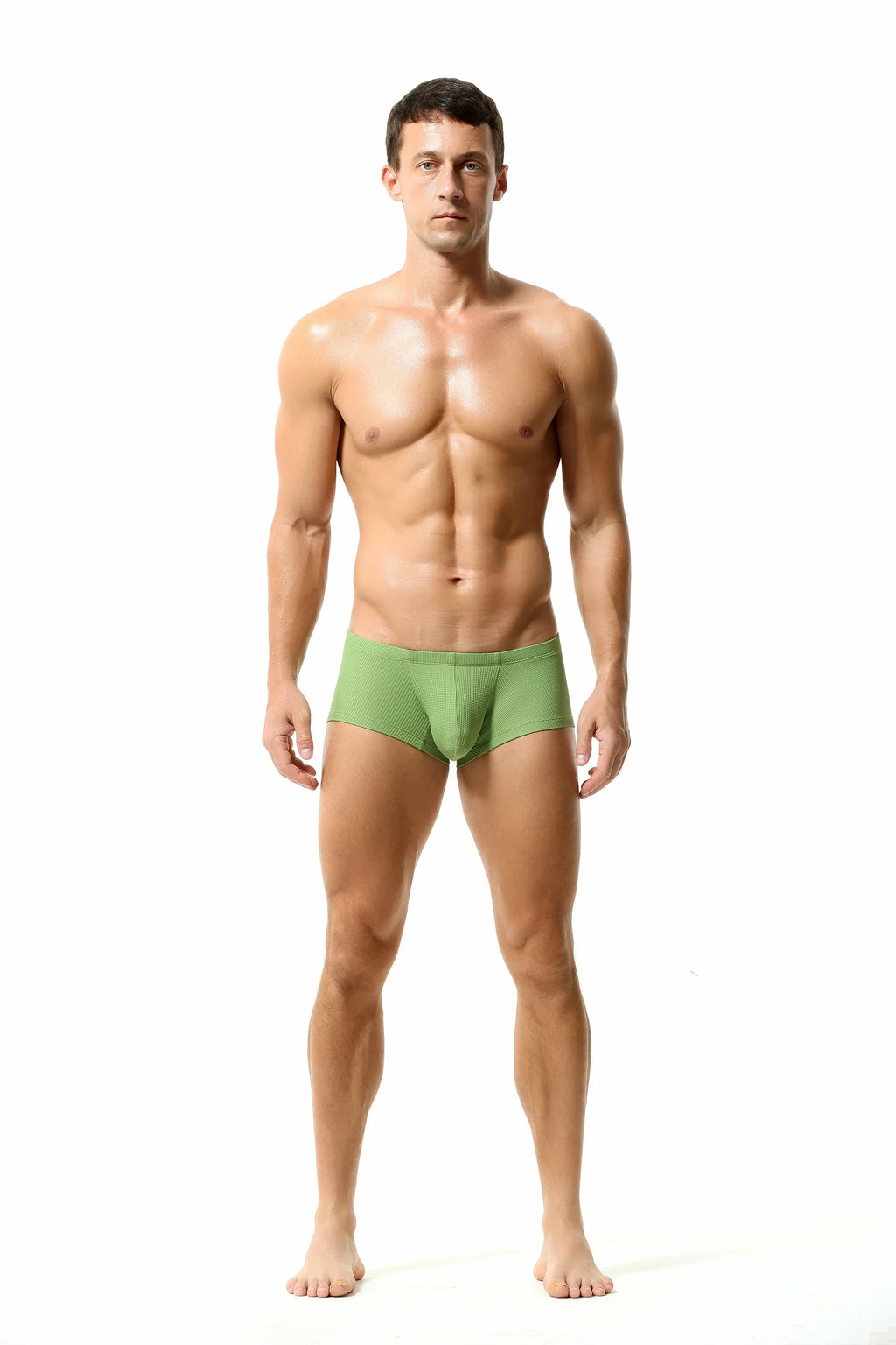Men’s Breathable Solid Color Boxer Briefs