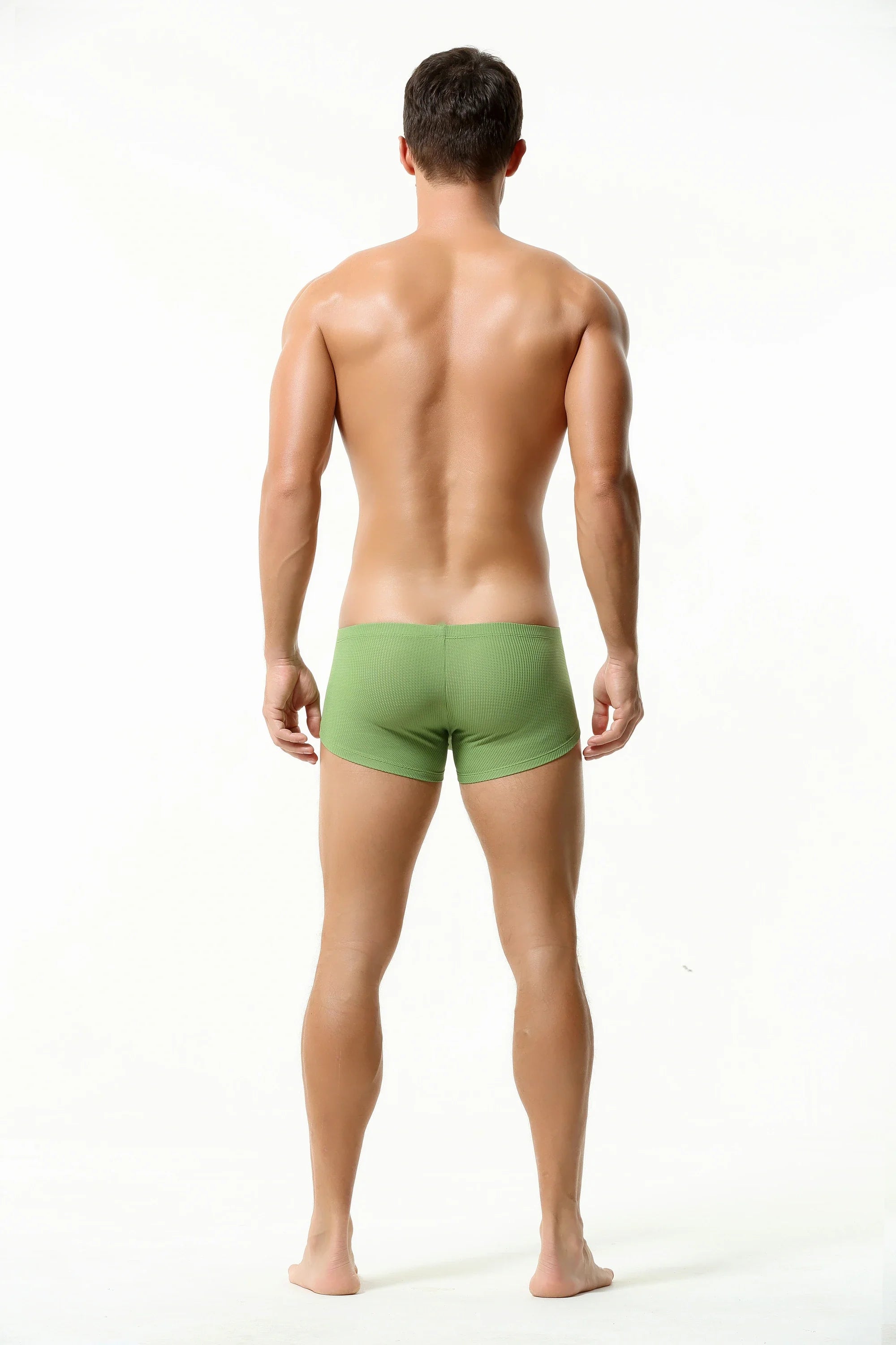 Men’s Breathable Solid Color Boxer Briefs