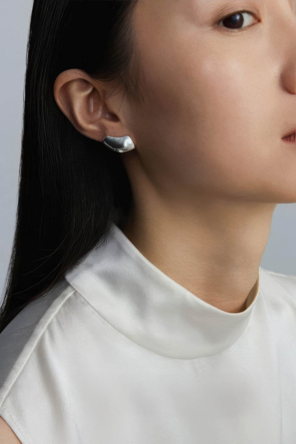 Modern Arc Earrings - Satin Finish Minimalist Jewelry,Unisex Style