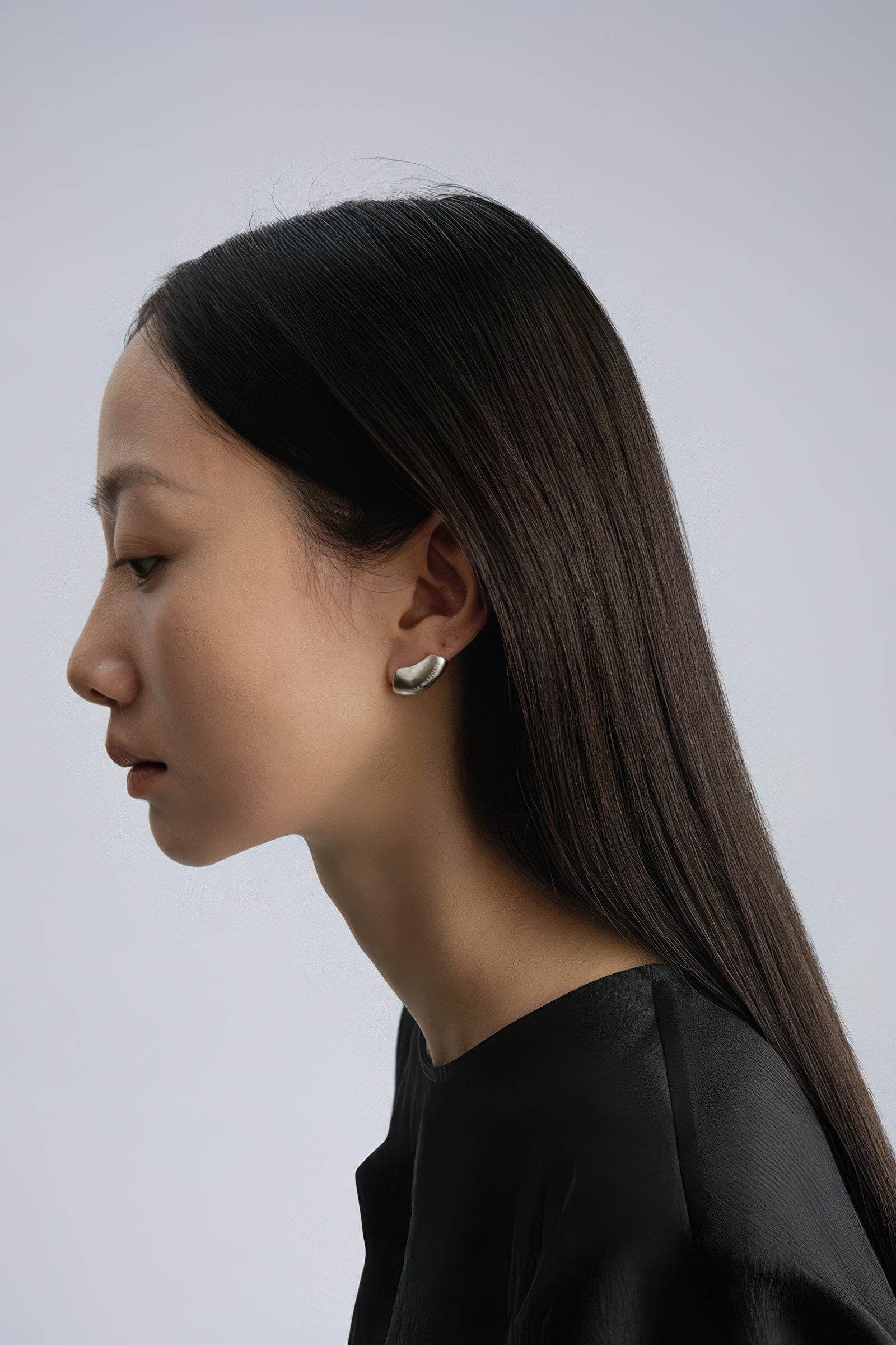 Modern Arc Earrings - Satin Finish Minimalist Jewelry,Unisex Style