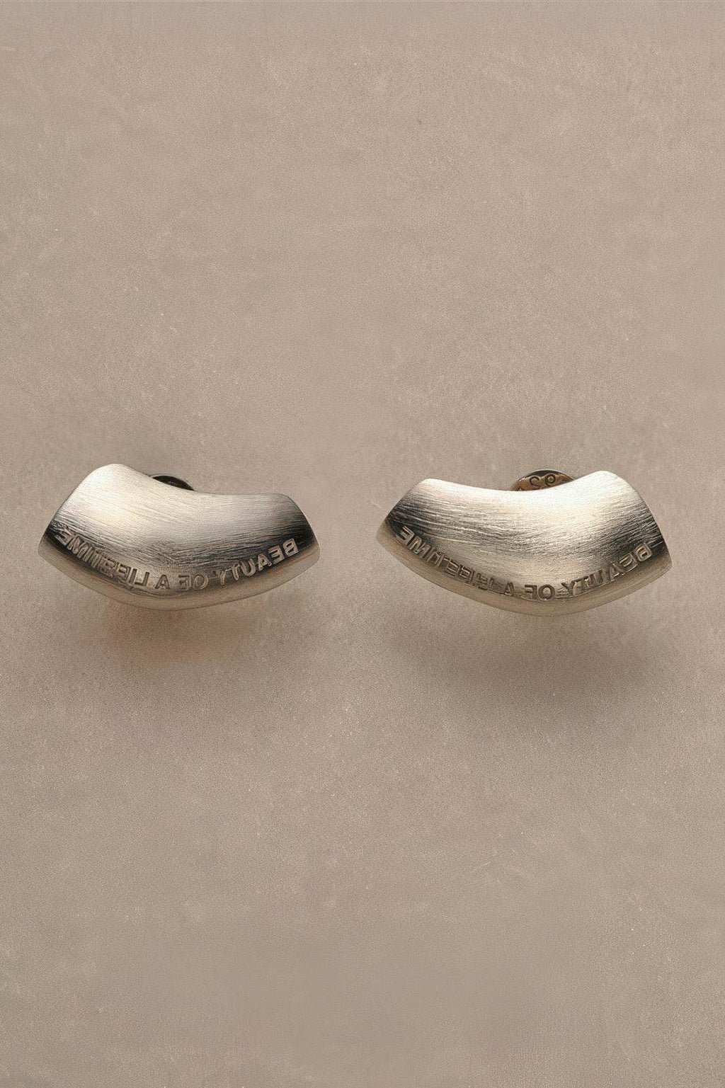 Modern Arc Earrings - Satin Finish Minimalist Jewelry,Unisex Style