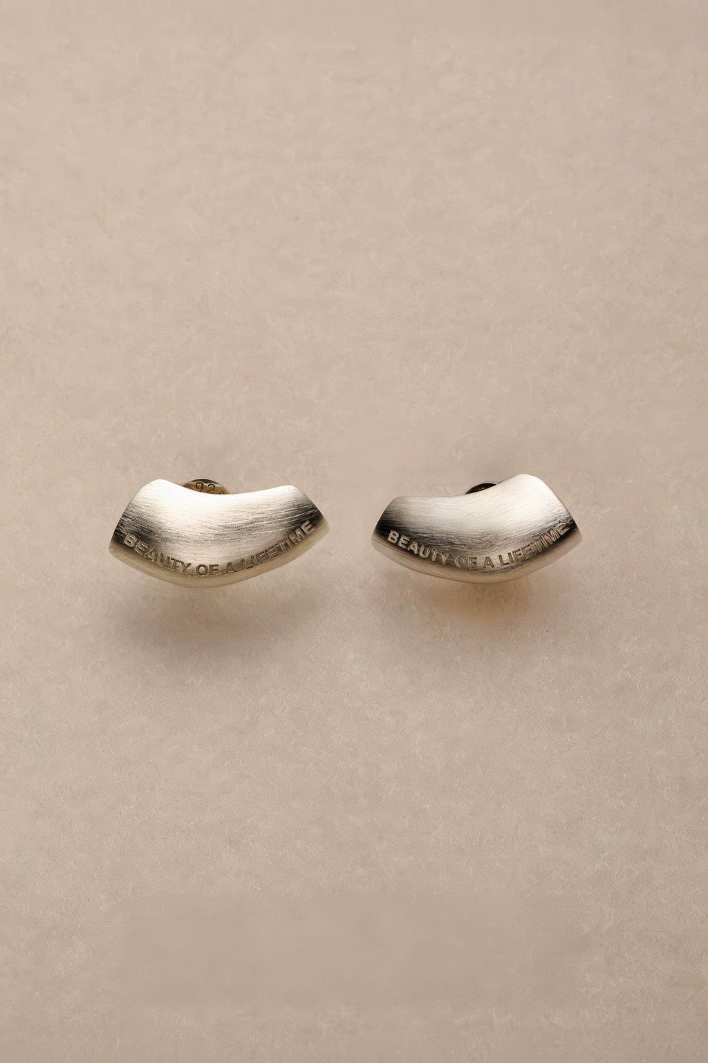 Modern Arc Earrings - Satin Finish Minimalist Jewelry,Unisex Style