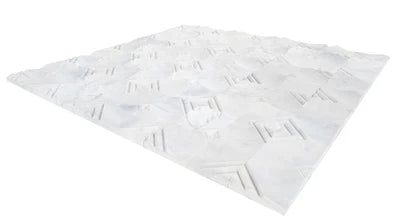 White Dolomite Dimensional Mosaic Tile Stella Geometric Design 12x12 Natural Stone