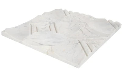 White Dolomite Dimensional Mosaic Tile Stella Geometric Design 12x12 Natural Stone