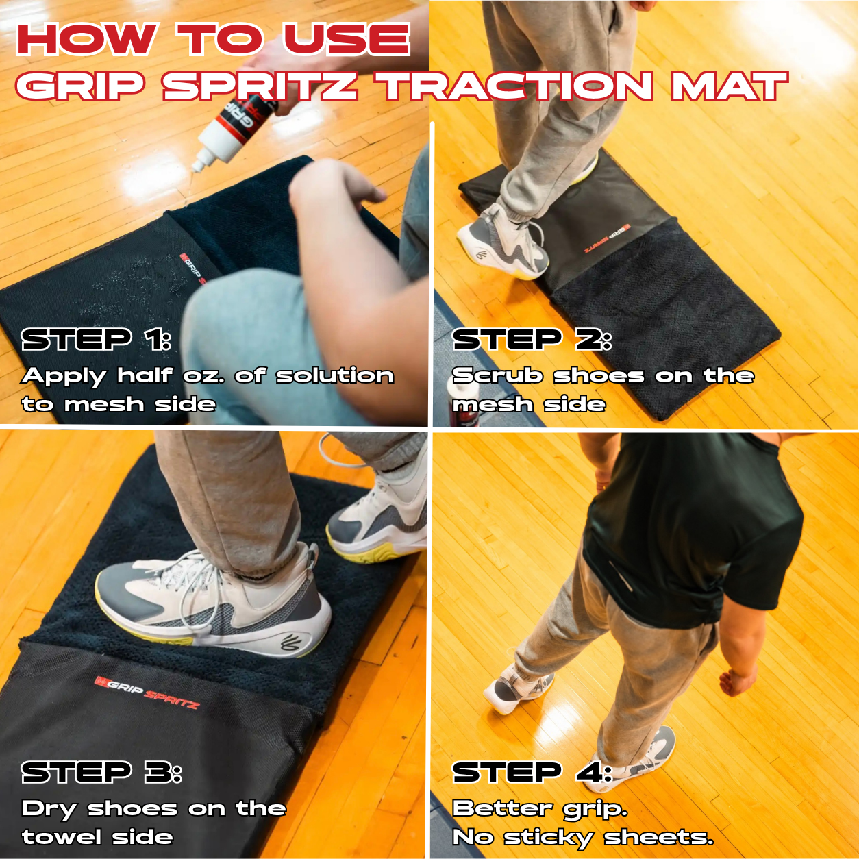 Grip Spritz School Bundle | Basketball Traction Mat System for Boys & Girls Programs