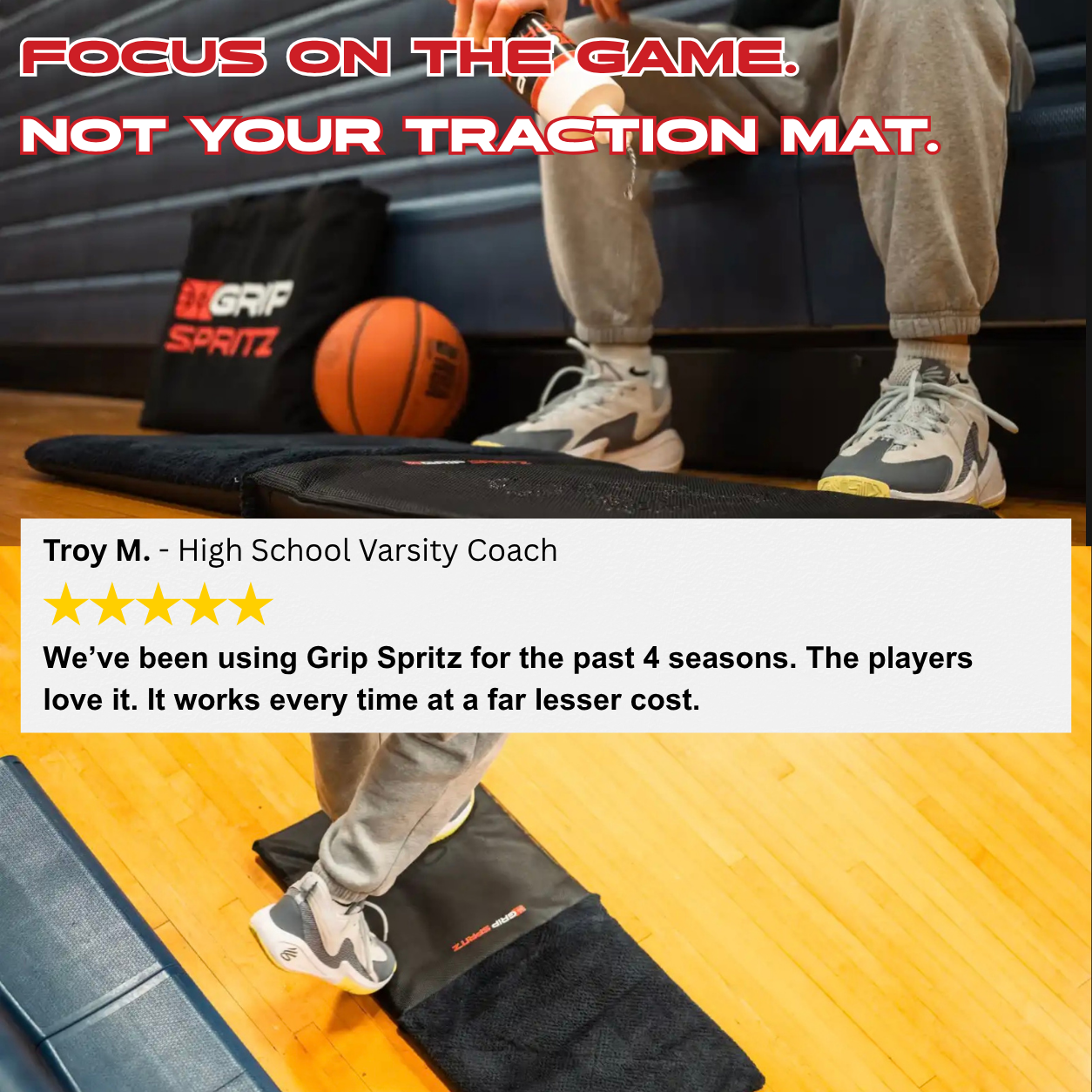 Grip Spritz School Bundle | Basketball Traction Mat System for Boys & Girls Programs