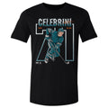 Macklin Celebrini San Jose Number Outline WHT