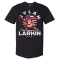 Dylan Larkin Detroit USA Flag Celebration WHT