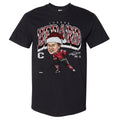 Connor Bedard Chicago Cartoon Santa Hat WHT