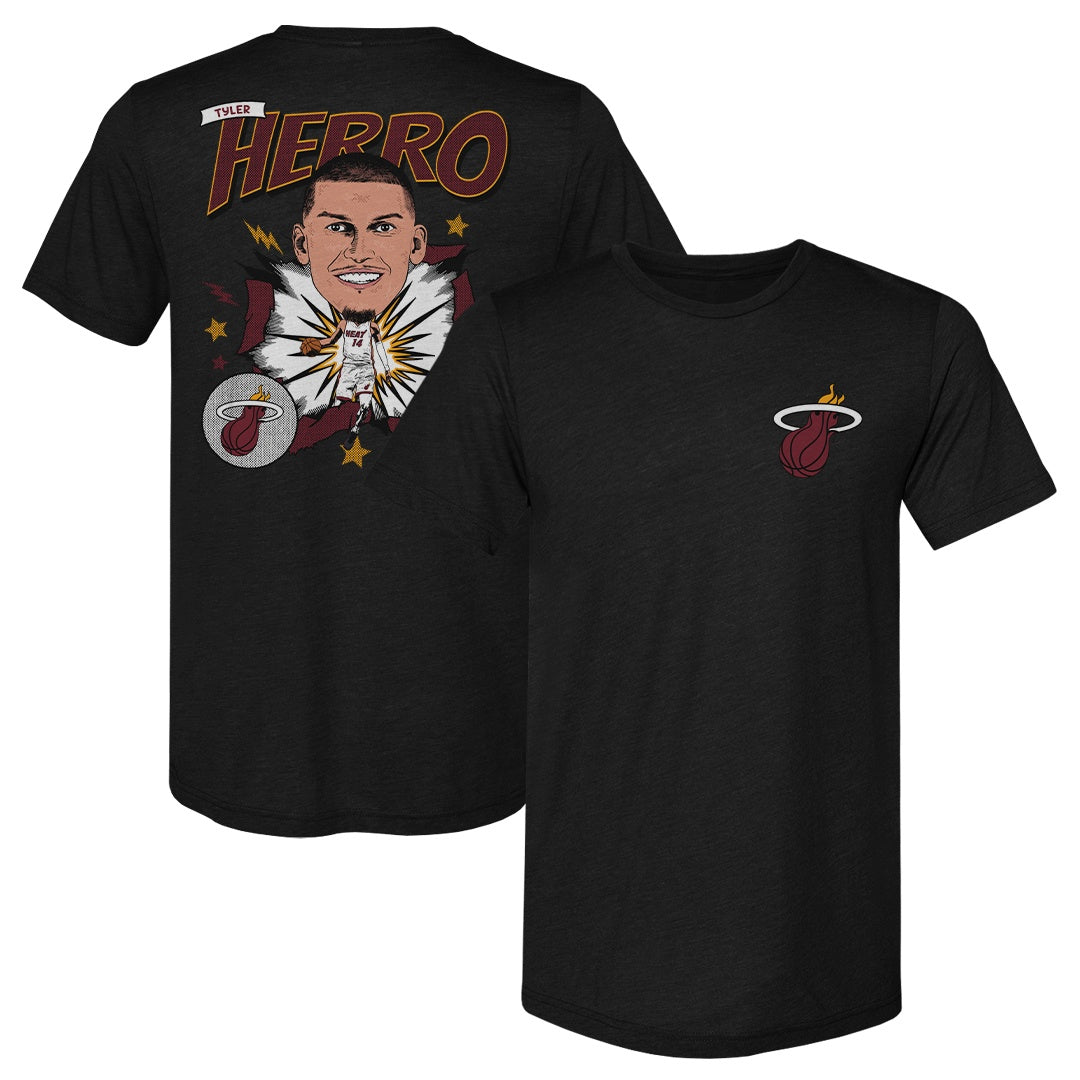 Tyler Herro Miami Heat Caricature F&B WHT