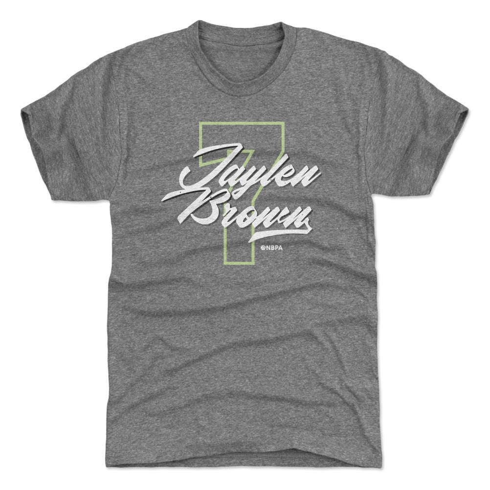 Jaylen Brown Boston Number Script WHT