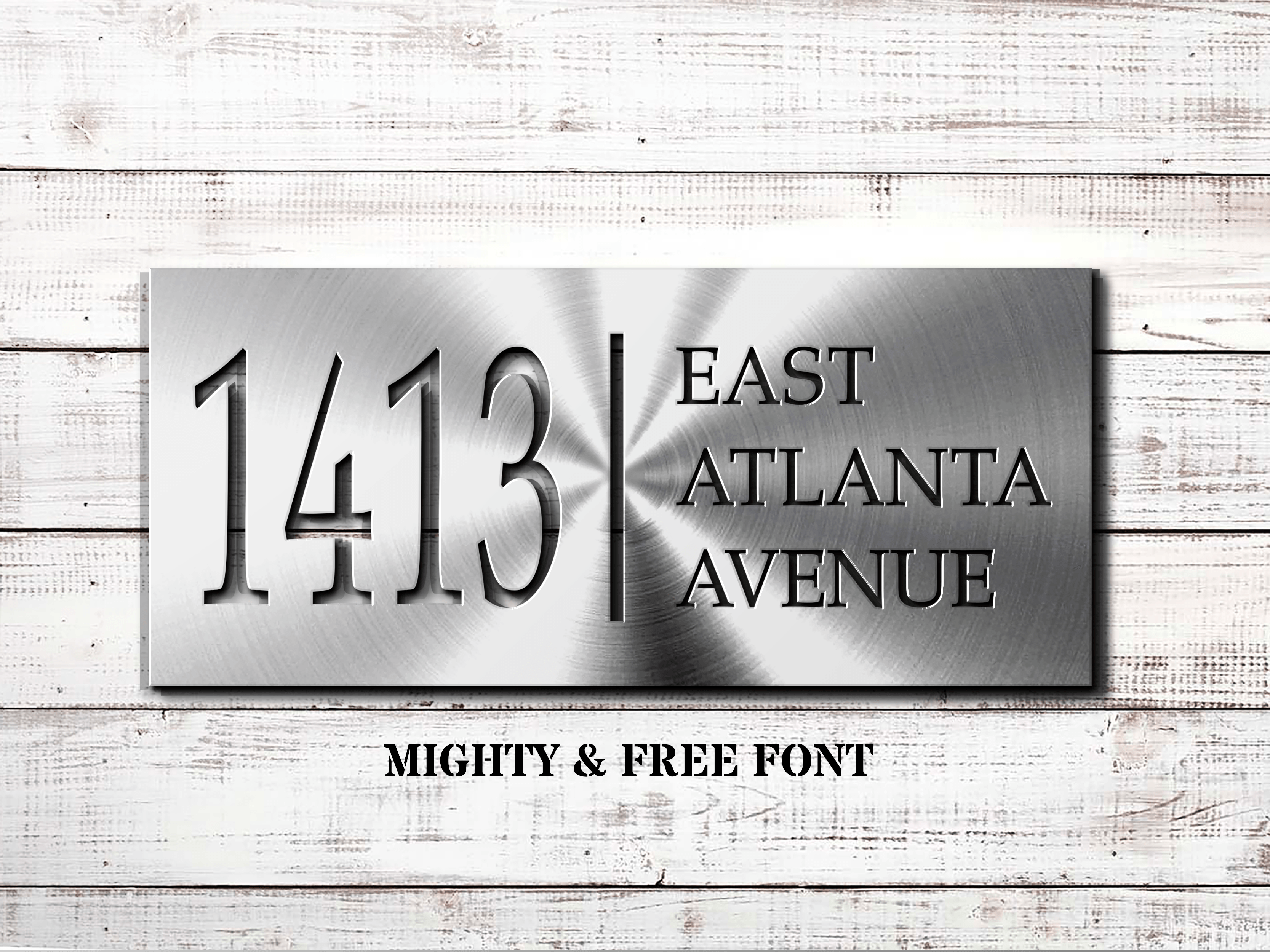 8 x 18 Custom Metal Address Sign, House Number Sign, House Number Street Sign, Address Plaque