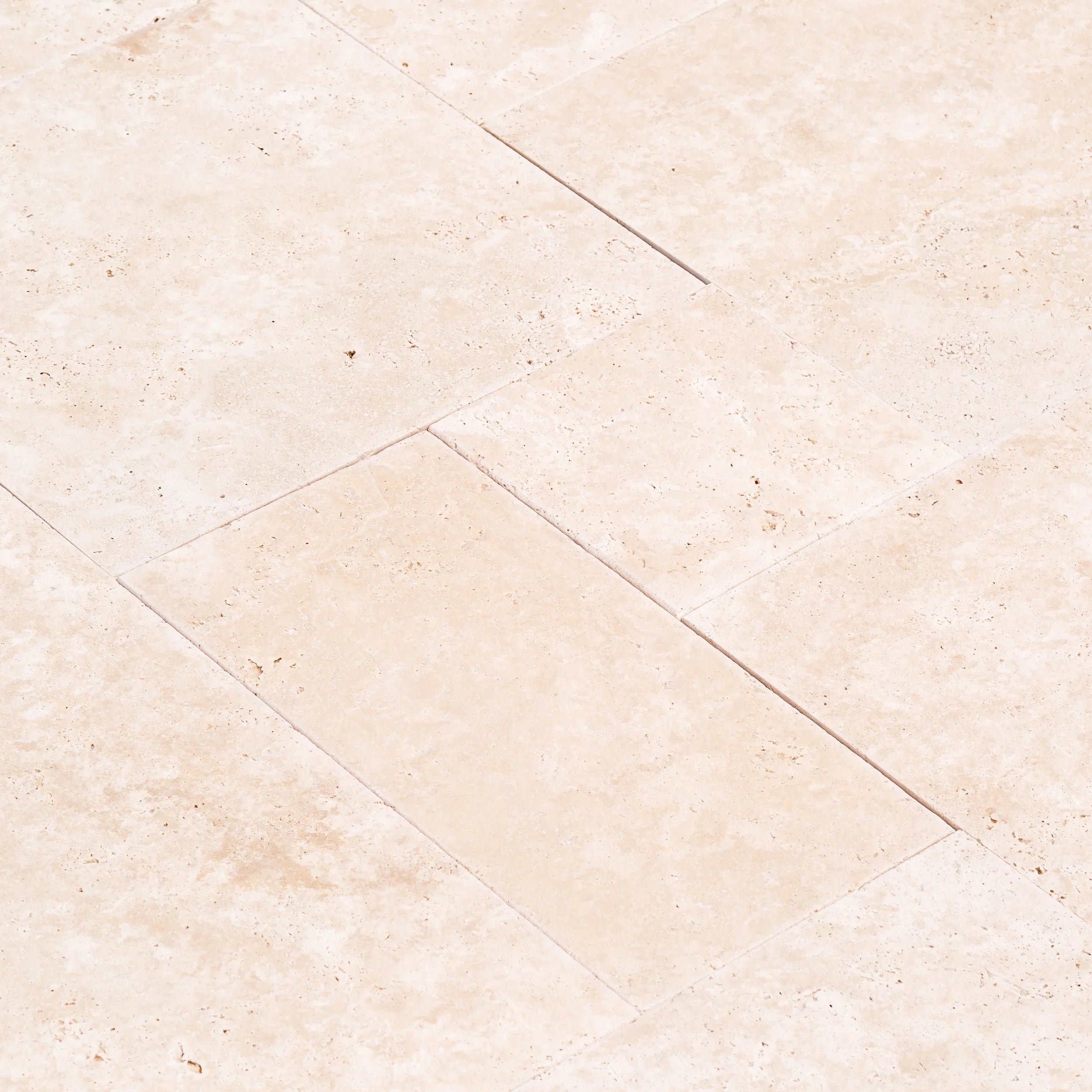 Travertine Miletos Ivory Tumbled Pavers - Mediterranean Outdoor