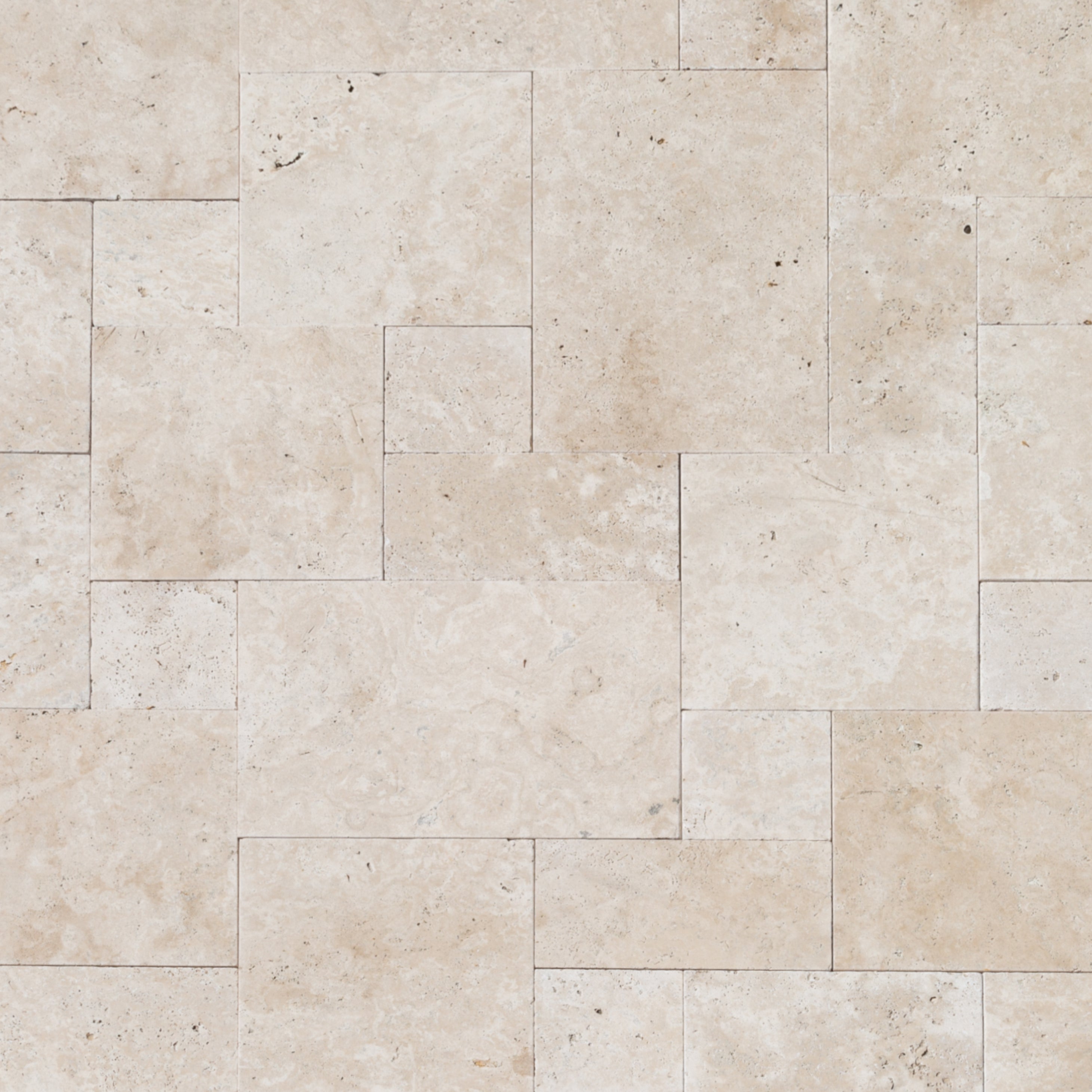 Travertine Miletos Ivory Tumbled Pavers - Mediterranean Outdoor