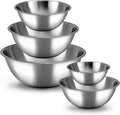 Stainless Steel Mixing Bowls for Meal Prep - Set of 5