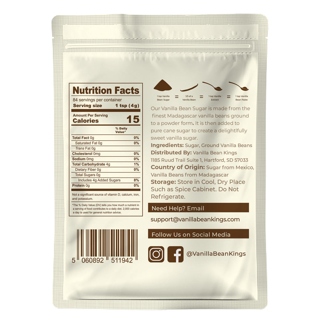 Organic Vanilla Bean Sugar - 12 OZ