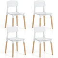 Modern Dining Side Chairs Set of 4 with Ergonomic Backrest for Dining Room
