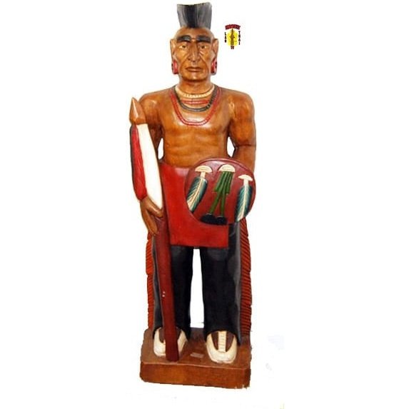 Mohawk Indian Themed Statue 40" Tall