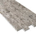 Moon Grey Premium Marble Ledger 3D Panel Textured Split-face Finish Wall Tile 6x24