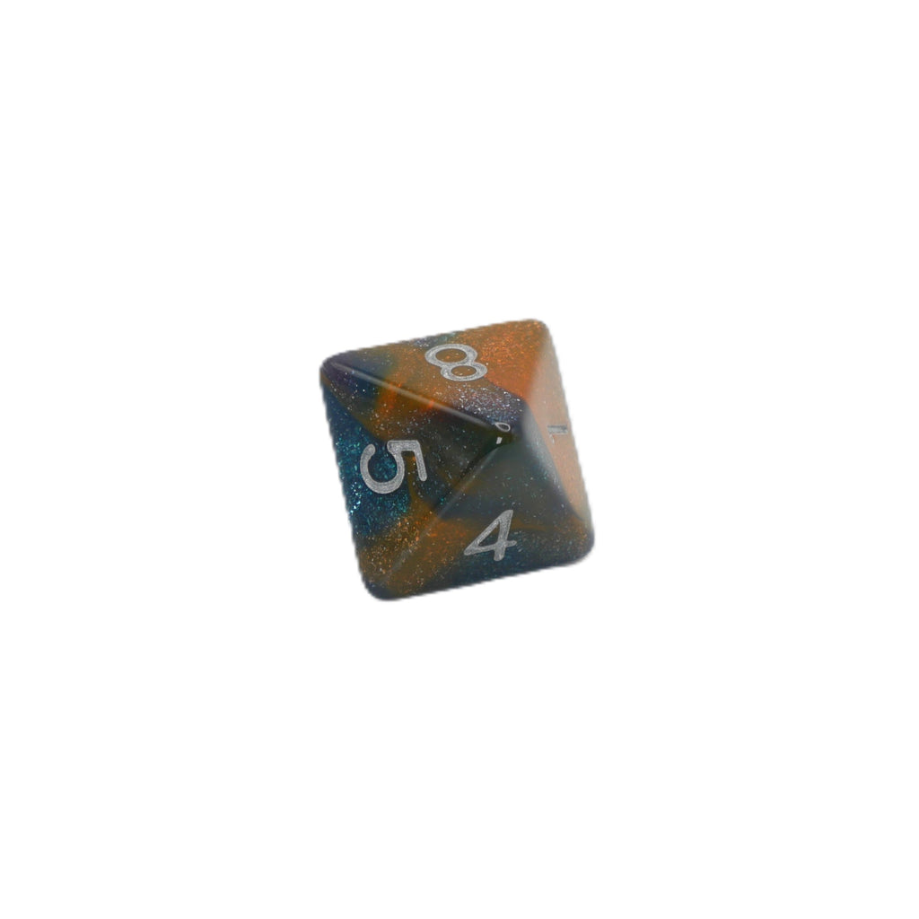Mysterious Ink - 7 Piece DnD Dice Set | Acrylic RPG Gaming Dice