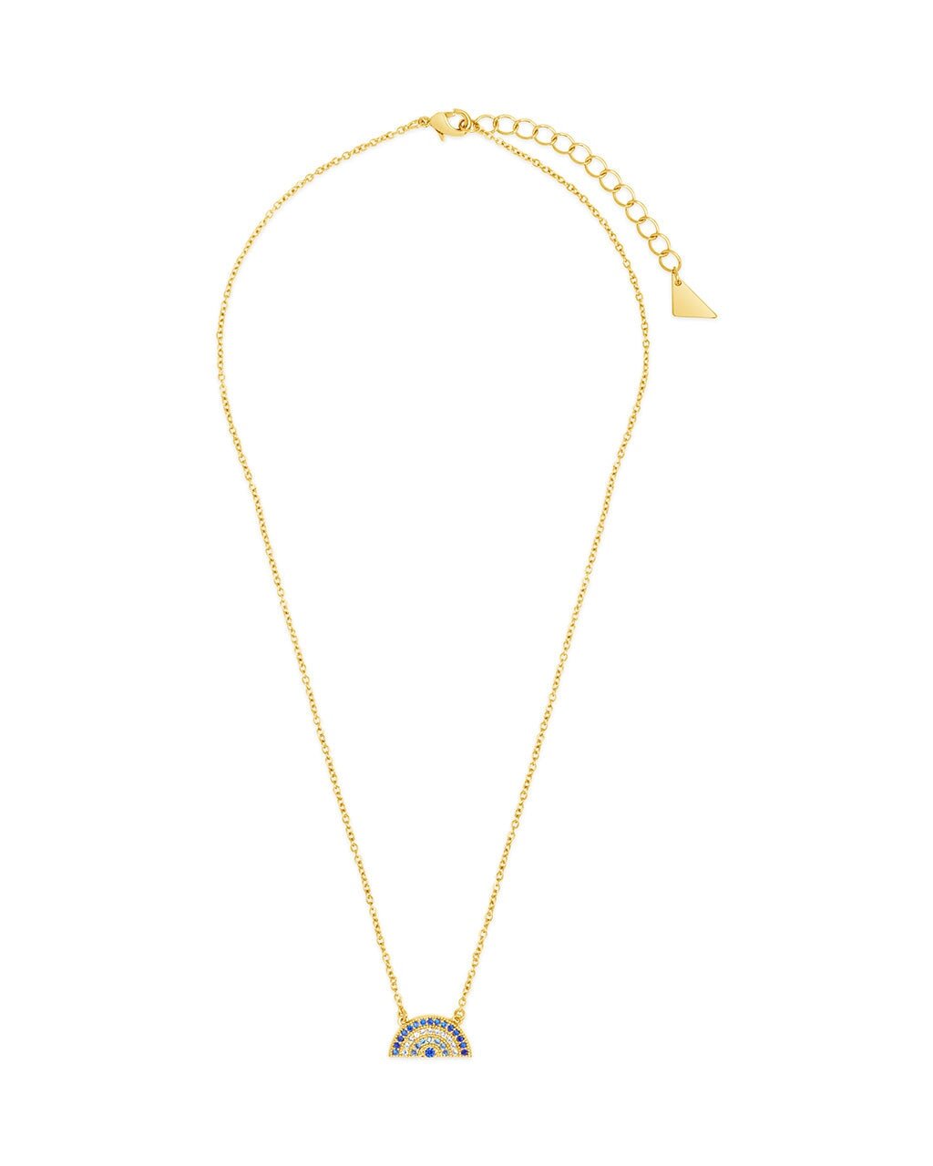 Rainbow CZ Pendant Necklace