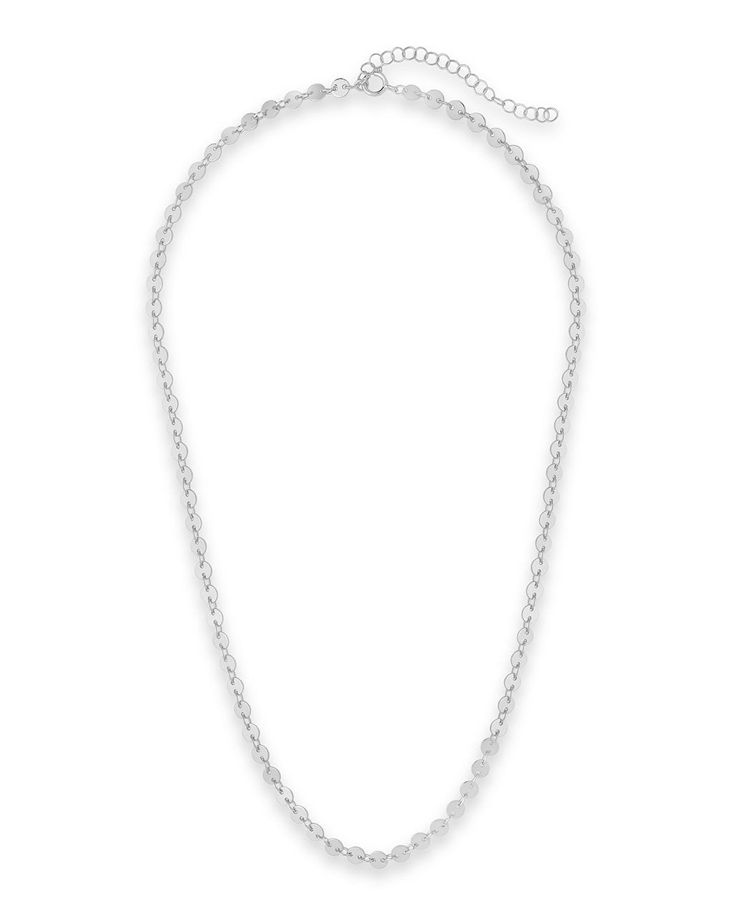 Mini Round Disk Chain Necklace