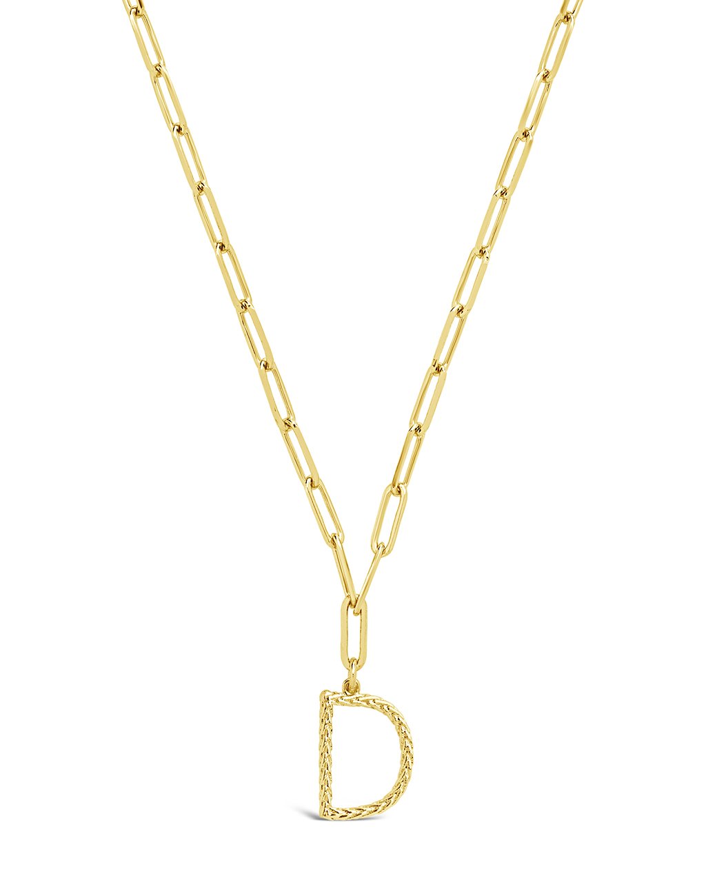 Braided Initial Pendant Necklace