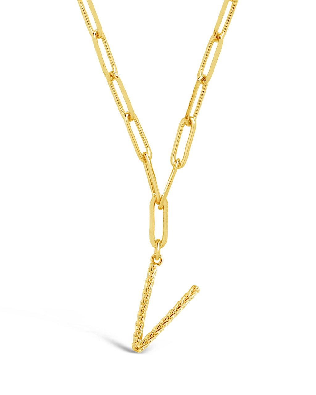 Braided Initial Pendant Necklace