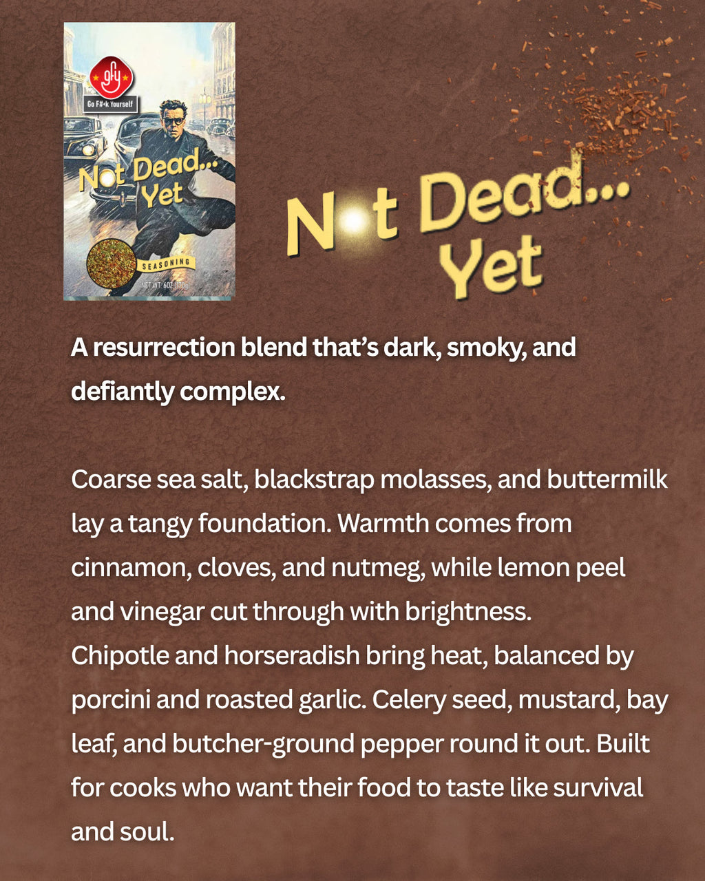 GFY - Not Dead Yet Seasoning (6oz)