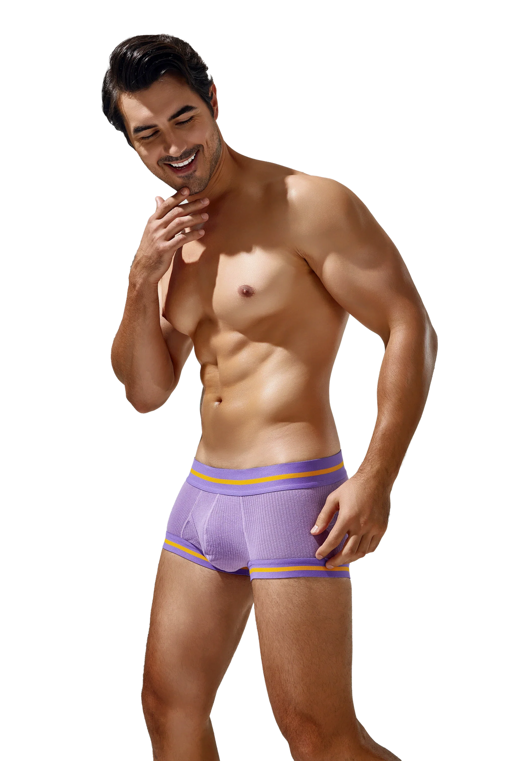 Men's Boxer Briefs , Breathable & Solid Colors