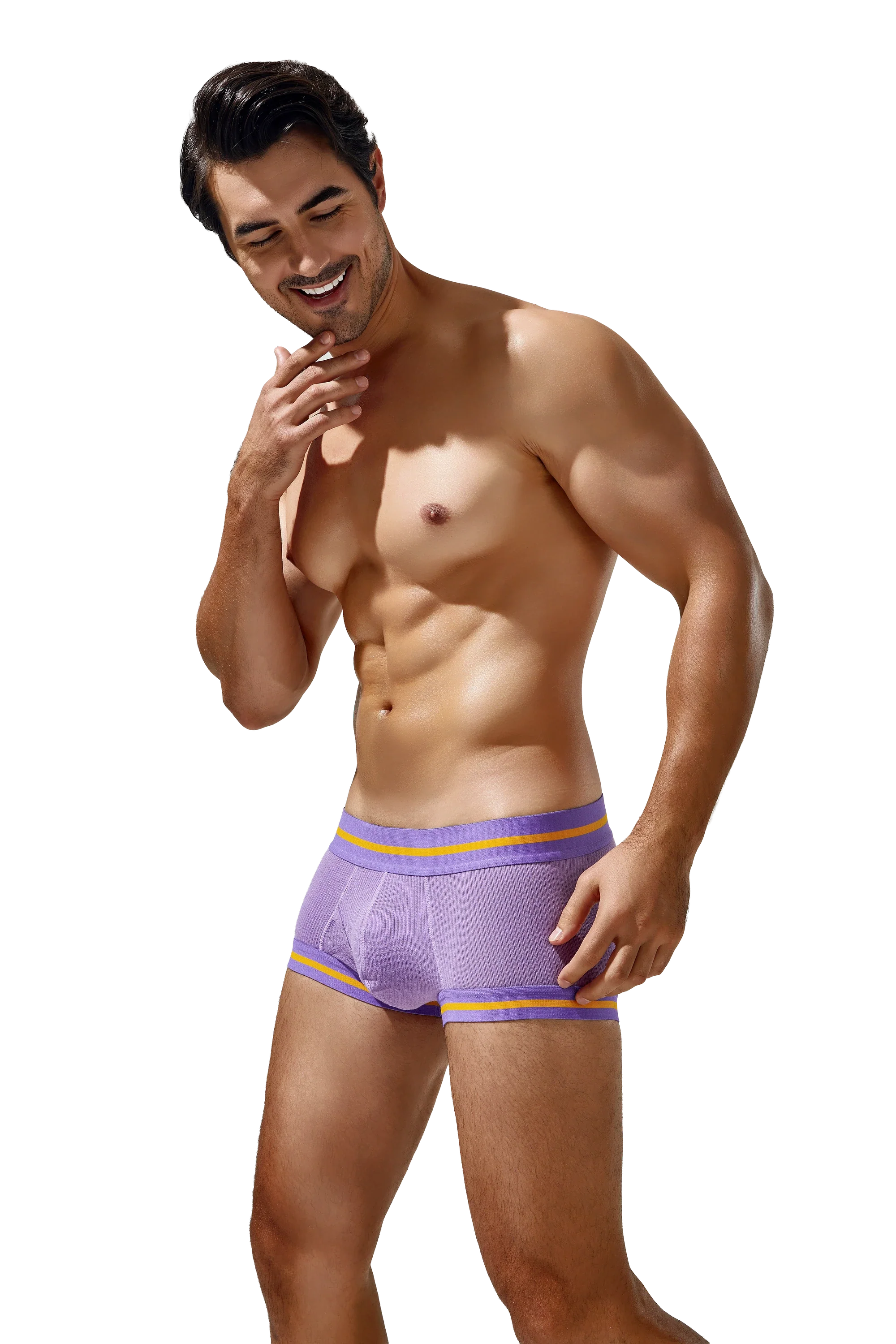 Men's Boxer Briefs , Breathable & Solid Colors
