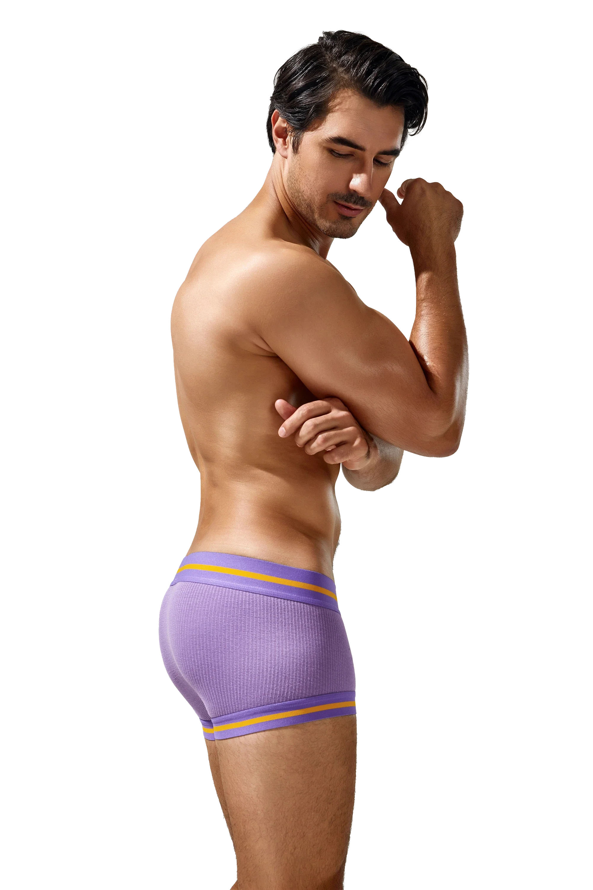 Men's Boxer Briefs , Breathable & Solid Colors