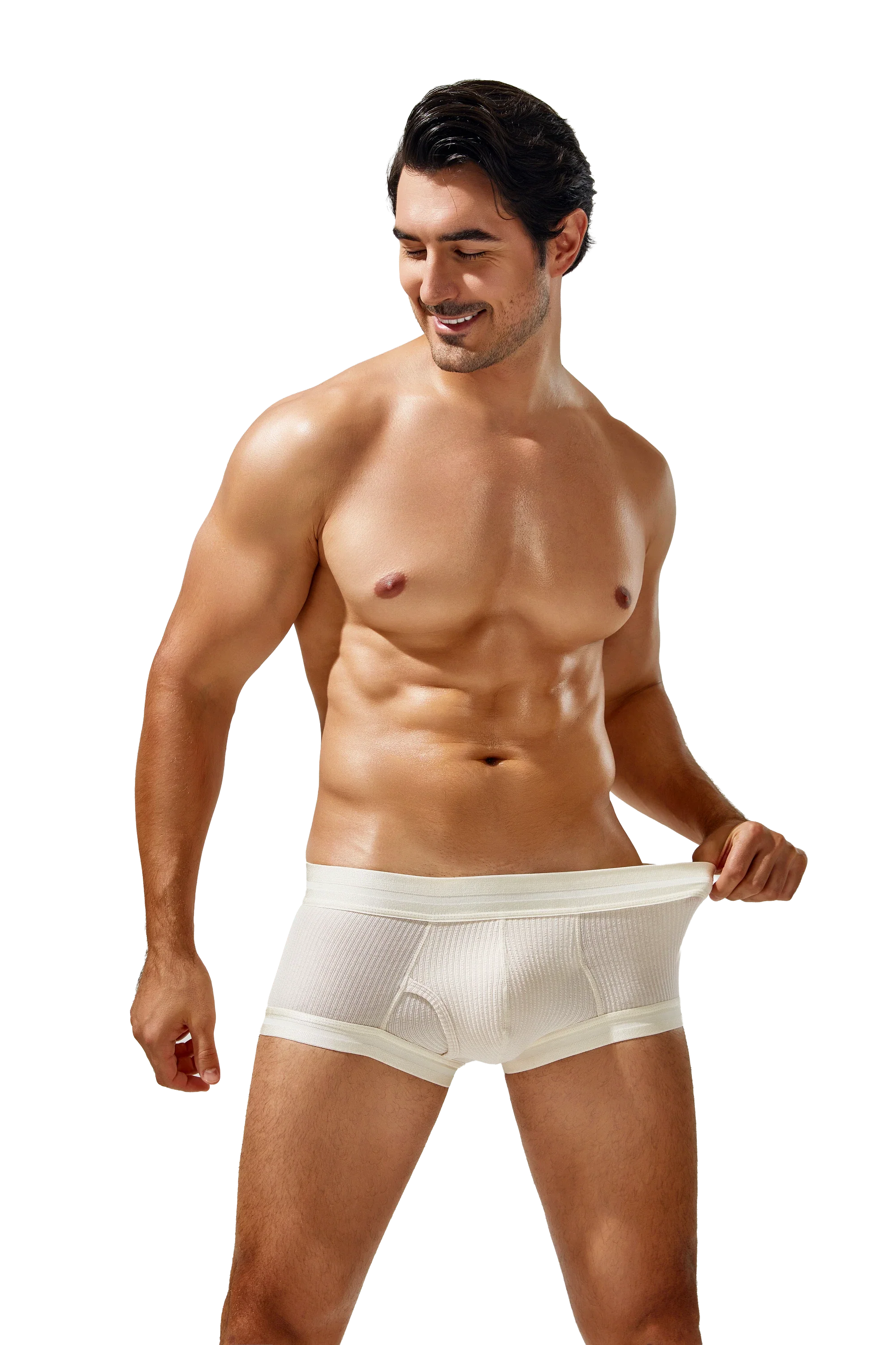 Men's Boxer Briefs , Breathable & Solid Colors
