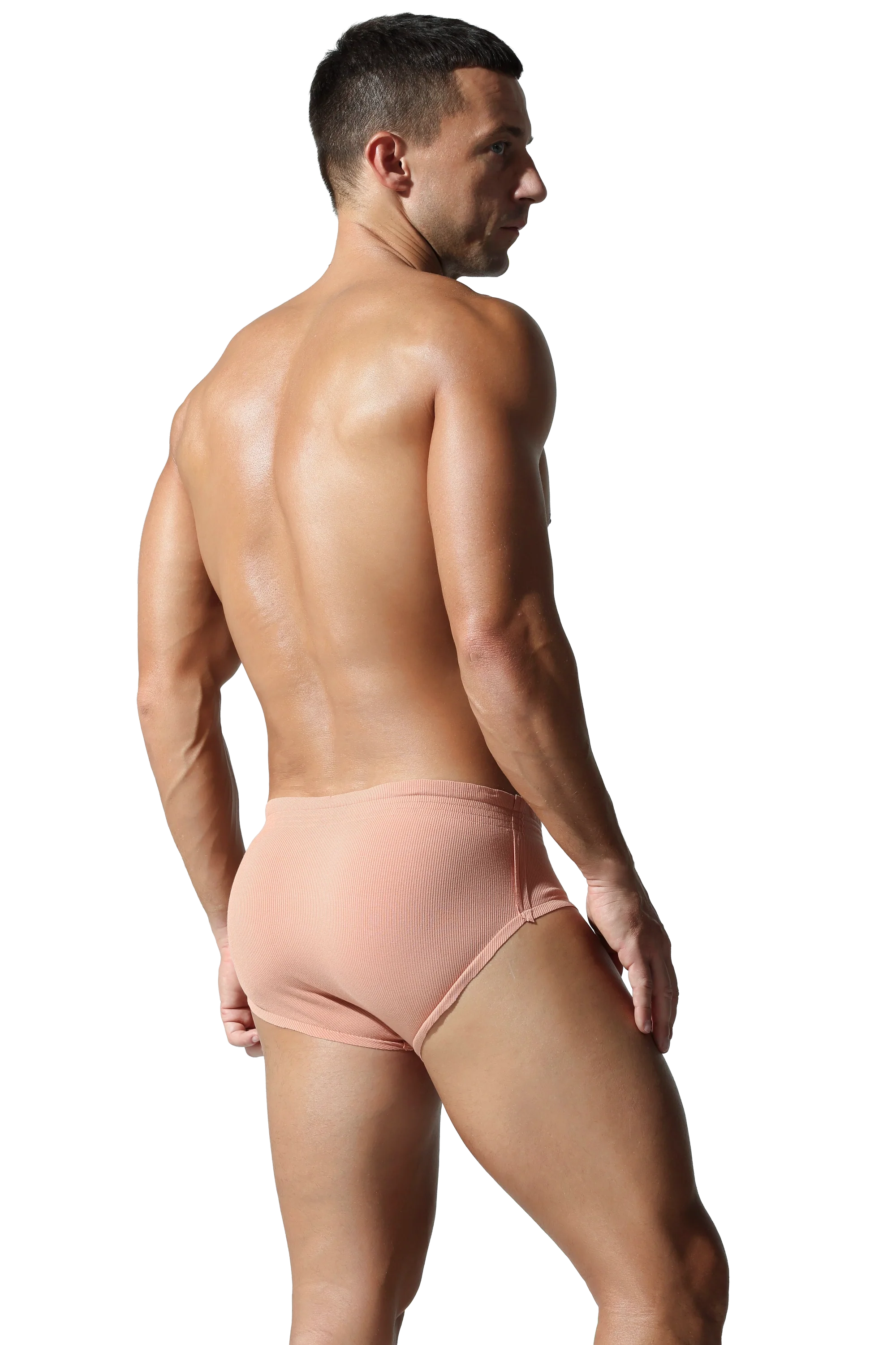Men’s Solid Color Striped Briefs