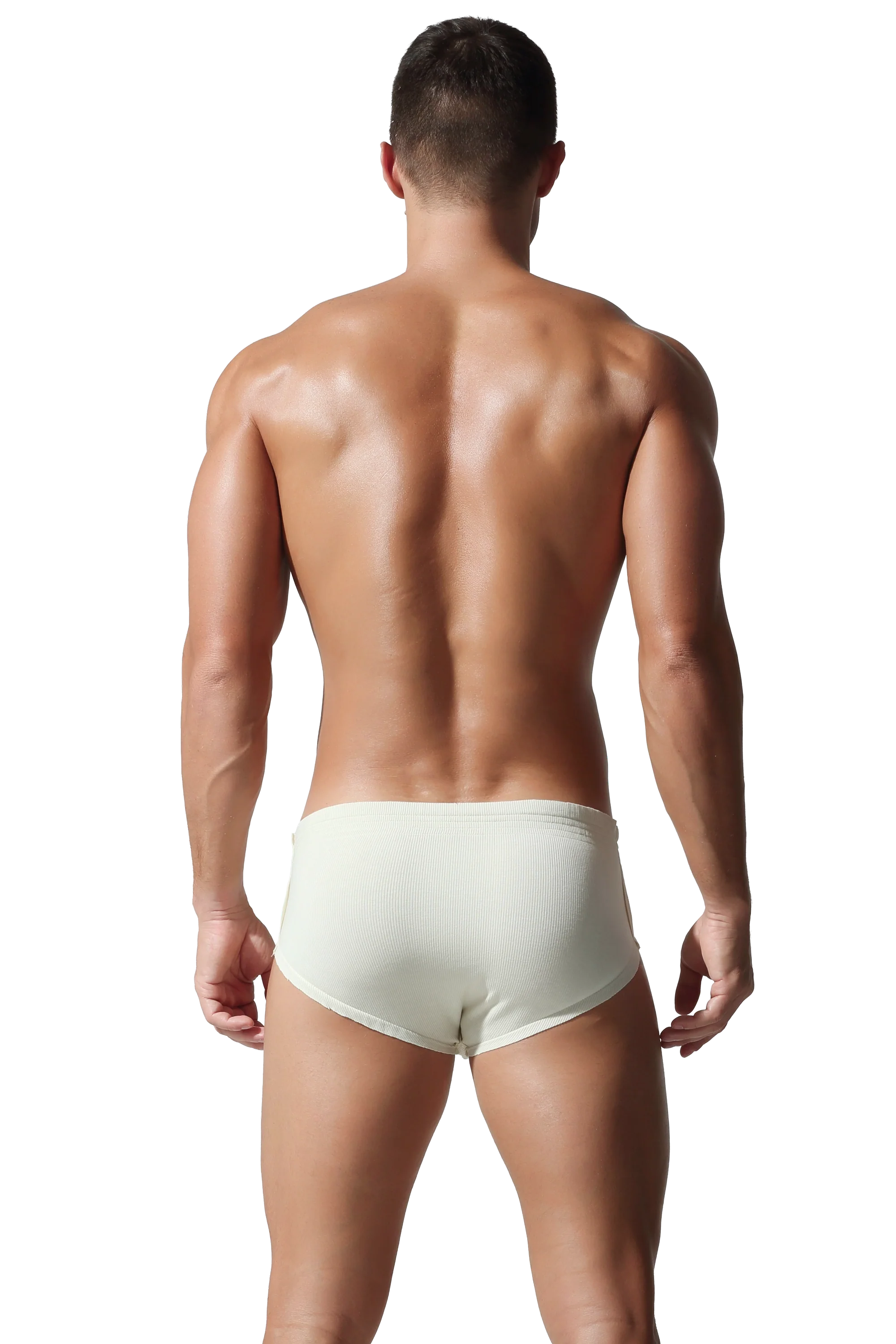 Men’s Solid Color Striped Briefs