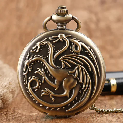 Vintage Eye, Blue Patina or Copper Pocket Watch