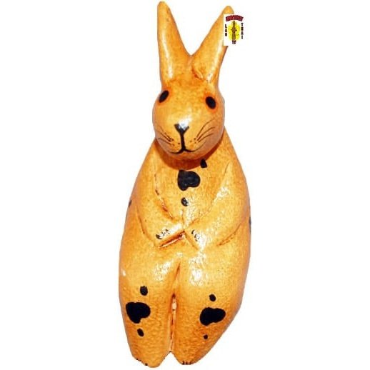Wooden Toy Rabbit Sitting Down 4" Tall