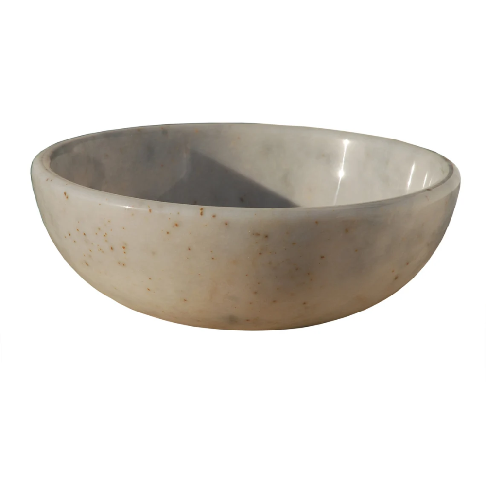 Turkish Afyon Sugar Marble Handcrafted Vessel Sink 16x6 Inches
